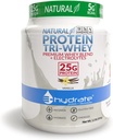 E-hydrate Tri-Whey Protein Powder Gluten Free BCAA + Ηλεκτρολύτες Hydrate Recover, Βανίλια, 1,3lb Δίσκος