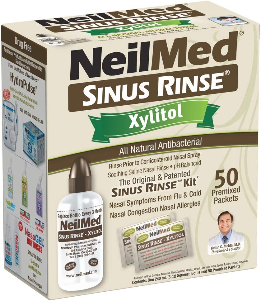 NeilMed Sinus Rinse Kit with Xylitol, 50 Count (πακέτο του 1)