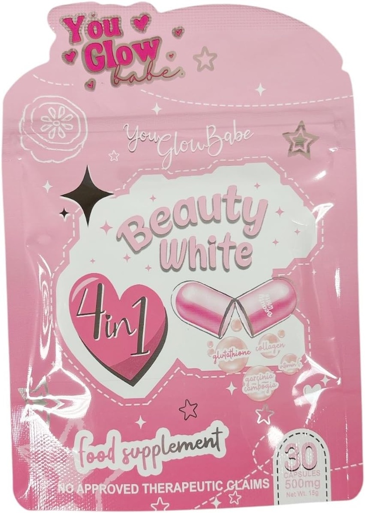 Generic You Glow Babe Beauty White 4 σε 1 κάψουλες γλουταθιόνης, 30 κόμης