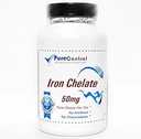 Iron Chelate 50mg // 200 Capsules // Pure // by PureControl Supplements