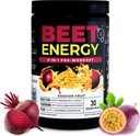 Nutrology Beet Energy O2, Pre Workout Powder, Energy, Endurance & Nitric Oxide Booster with Beet Powder, Yerba Mate, Adaptogens & Electrolytes, Vegan Pre Workout, Passion Fruit Flavor, 30 Υπηρεσίες