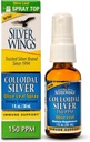 Natural Path Silver Wings Colloidal Silver 150ppm (750mcg) w/Olive Leaf - Immune Support Supplement - 1oz Spray