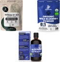 Ζούγκλα Σκόνη Ultimate Ανδρική Υγεία & Ευεξία Bundle: 5oz Tongkat Ali Powder, 5oz Wild Blueberry Powder & 3.4oz Βιολογικό Bilberry Liquid Extract - Premium Συμπληρώματα για Drive, Πάθος, Ματιές