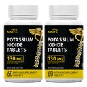 Natureισκία ιωδιούχου καλίου (συσκευασία των 2) 130 mg - 120 δισκία ΛΗΞΗ 10/2032 - YODO Naciente - KI χάπια - Yoduro de Potasio
