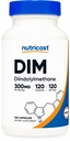 Nutricost DIM (Diindolylmethane) Plus BioPerine 300mg, 120 κάψουλες χορτοφάγων - Έως 4 μήνες προσφοράς, Max συμπλήρωμα αντοχής DIM