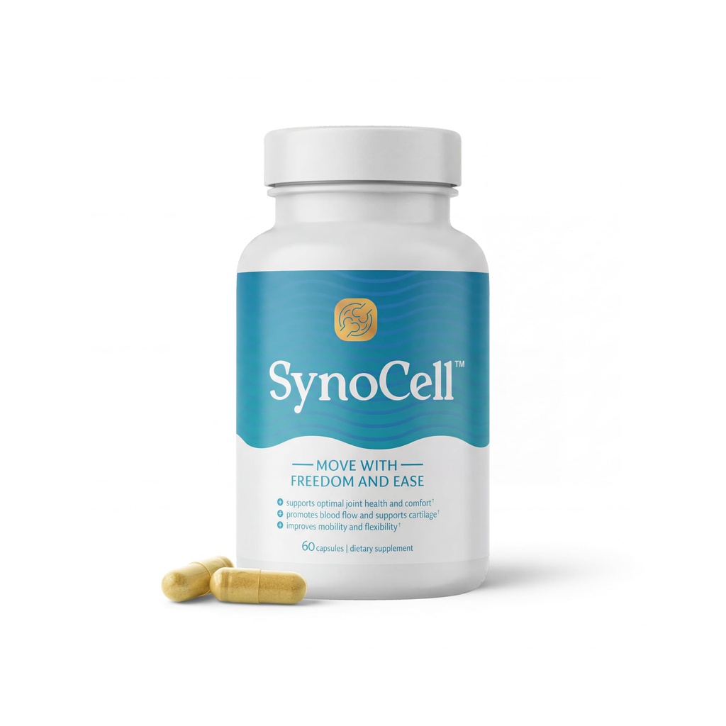 Synocell Glucosamine Chondroitin Complex Back, Neck, and Joint Support Supplement with Boswellia, Quercetin, & MSM - Renew Your Joints from the Inside Out - Move with Freedom and Ease