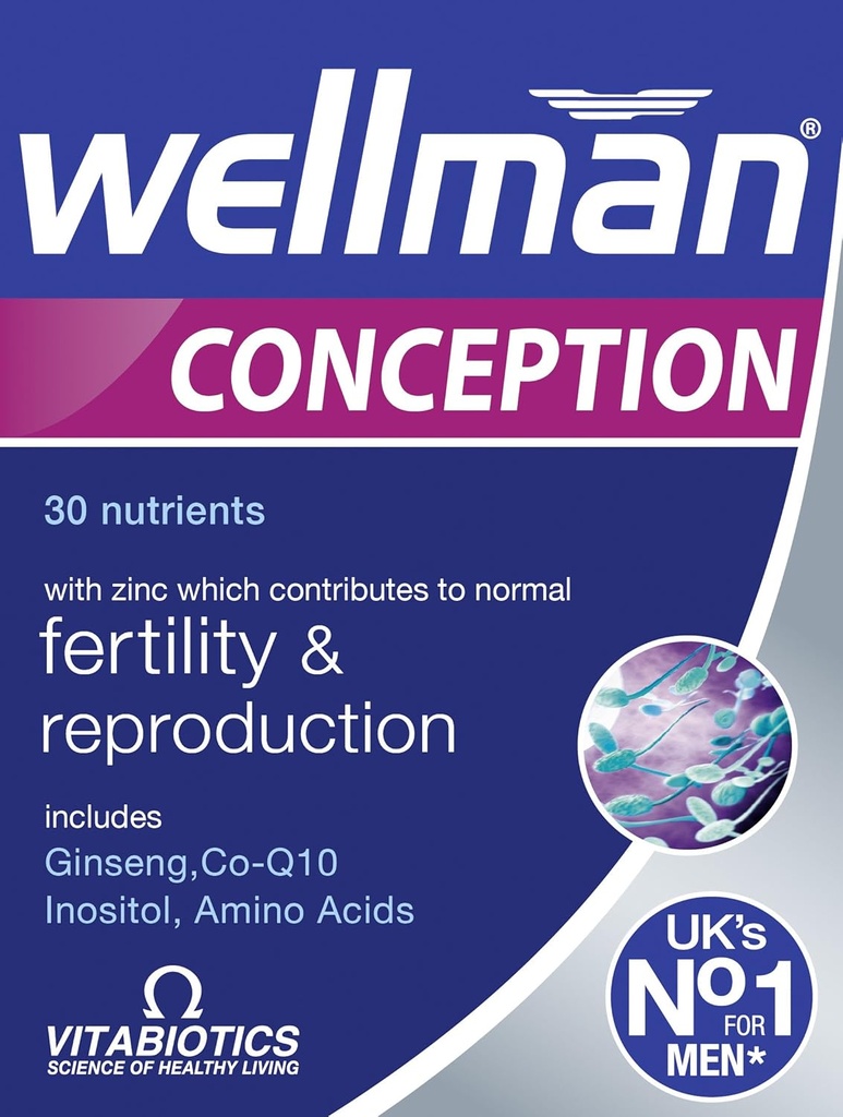 Vitabiotics Wellman Conception Δισκία 30 Καψάκια