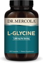Dr. Mercola L-Glycine - Aids Production of Glutathione & Collagen - Supports Heart, Brain, Digestion, Metabolic & Immune Health - Non-GMO, Gluten-Free & Soy-Free - 180 Capsules (90 Servings)