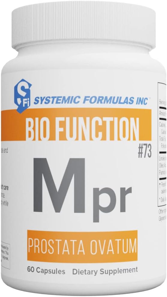 Συστηματικές Φόρμουλες Mpr – Prostata Ovatum 60 Κάψουλες Bio Function #73. Υποστηρίζει αρσενικά και θηλυκά αναπαραγωγικά Glands.