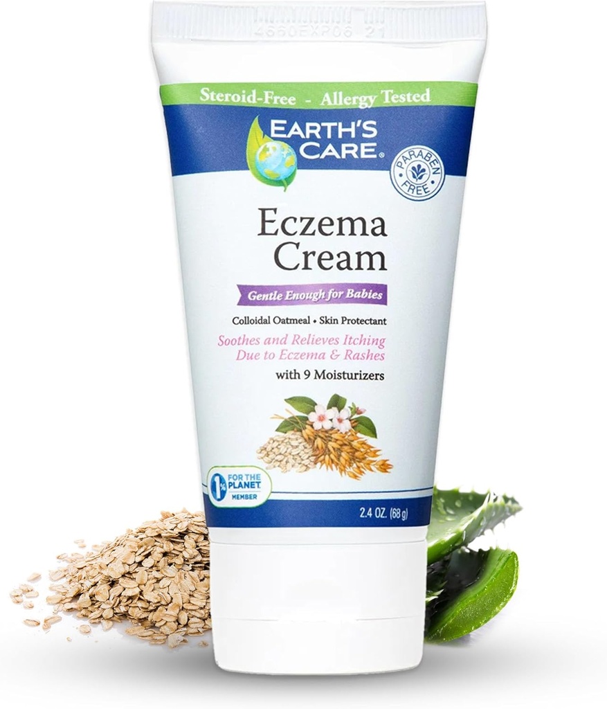 Eczema Κρέμα Φροντίδας Γης για Ενήλικες & Παιδιά - Κρέμα Θεραπείας Κρέατος Κρέατος Κρέατος Κρέατος Κρέατος Κρέατος Βρώμης Κολλοειδές με 9 Ενυδατικά - 2.4 OZ