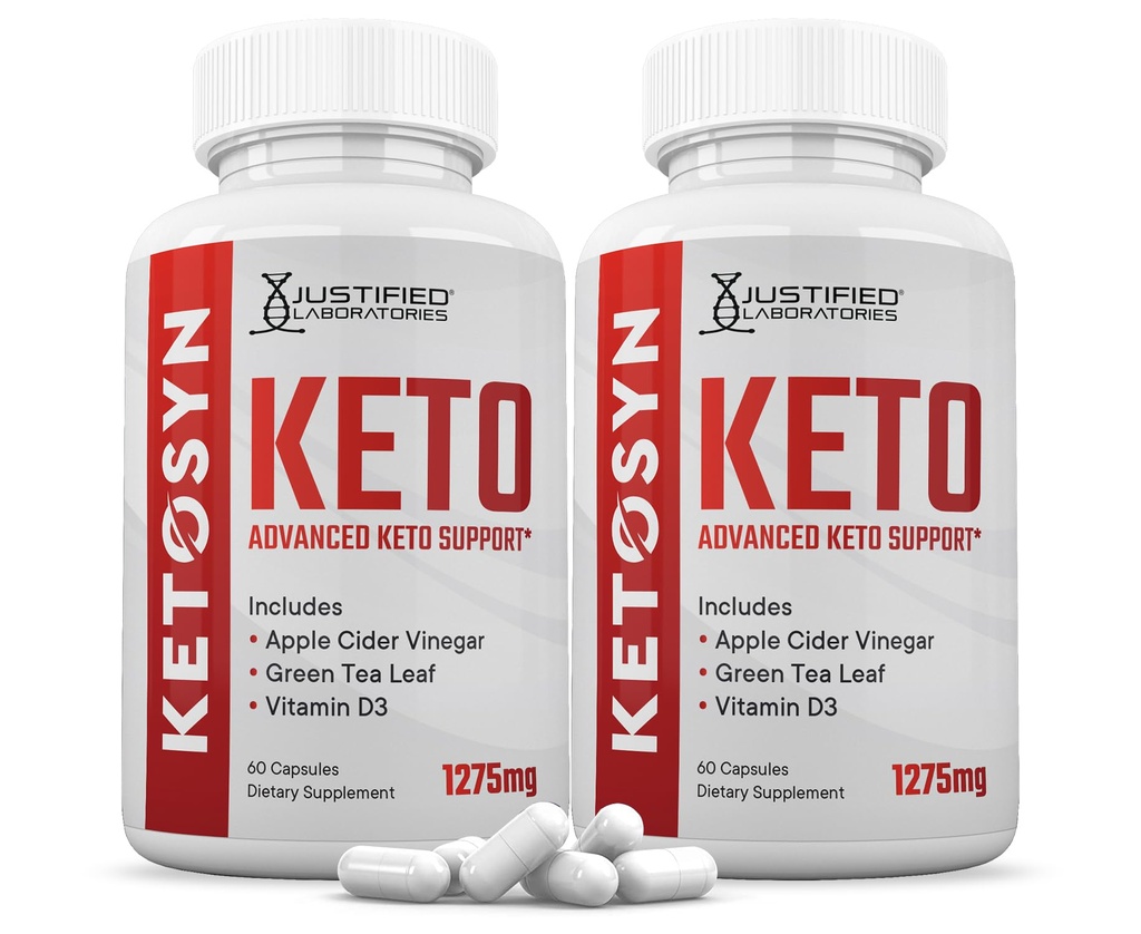 (2 Πακέτο) Ketosyn Keto ACV χάπια 1275MG Keto Υποστήριξη Blend Κάψουλα Εναλλακτική για Keto ACV Gummies Formed with Apple Cider Vinegar Extra Virgin Olive Oil Powder Green Tea Leaf 120 κάψουλες