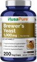 NusaPure Brewers Yeast 1000mg 200 Vegetarian Caps (Non-GMO, Vegan)