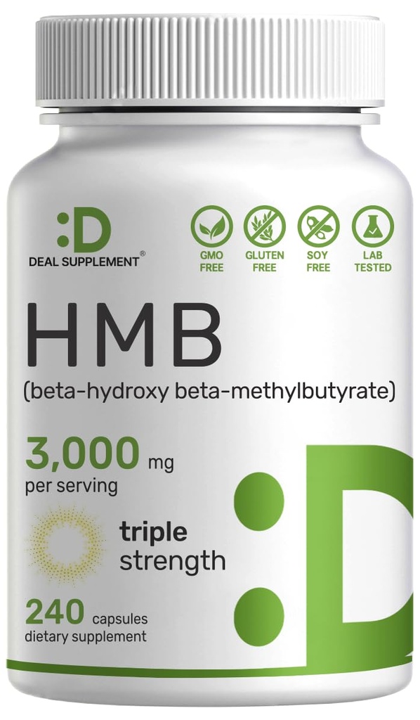 Ultra Strength HMB Συμπληρώματα 3.000mg ανά υπηρεσία, 240 κάψουλες 