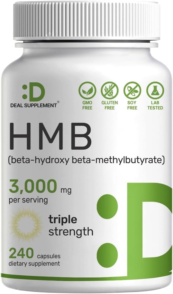 Ultra Strength HMB Συμπληρώματα 3.000mg ανά υπηρεσία, 240 κάψουλες 