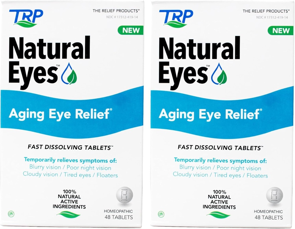 TRP Natural Eyes, Homeopathic Tablets, Gluten-Free, 48 ct (Pack of 2)