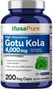 NusaPure Gotu Kola Κάψουλες 20:1 Εκχύλισμα, 200 mg Ισοδύναμο με 4000mg Per Veggie Caps, 200 Count, Non-GMO, Vegan, Bioperine - Traditional Herb Extract