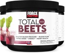Force Factor Total Beets Drink Mix Superfood Powder με νιτρικά άλατα για την υποστήριξη της κυκλοφορίας, του οξειδίου του αζώτου, της ενέργειας, της αντοχής, και Stamina, Cardiaγγειακό συμπλήρωμα υγείας της καρδιάς, 90 εξυπηρετούν, 3-Pack