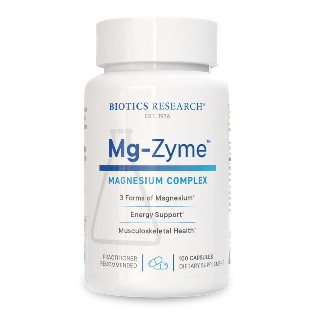 Biotics Research Mg-Zyme™ Triple Magnesium Complex 100 mg- Magnesium Glycinate, Gluconate, Aspartate Chelated Supplement, High Absorption, Support Sleep, Energy, Cardiovascular Health–100 Capsules