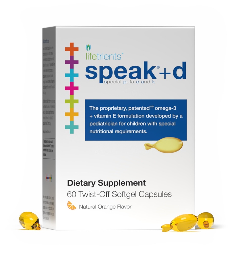 Lifetrients Speak+d Twist-Off Softgels – Φυσικό Πορτοκαλί – 60 Softgels – Παιδιατρικός που διαμορφώνεται για την υποστήριξη των παιδιών με ειδικές διατροφικές απαιτήσεις – Ενισχυμένο με Ω-3, βιταμίνη Ε & D3