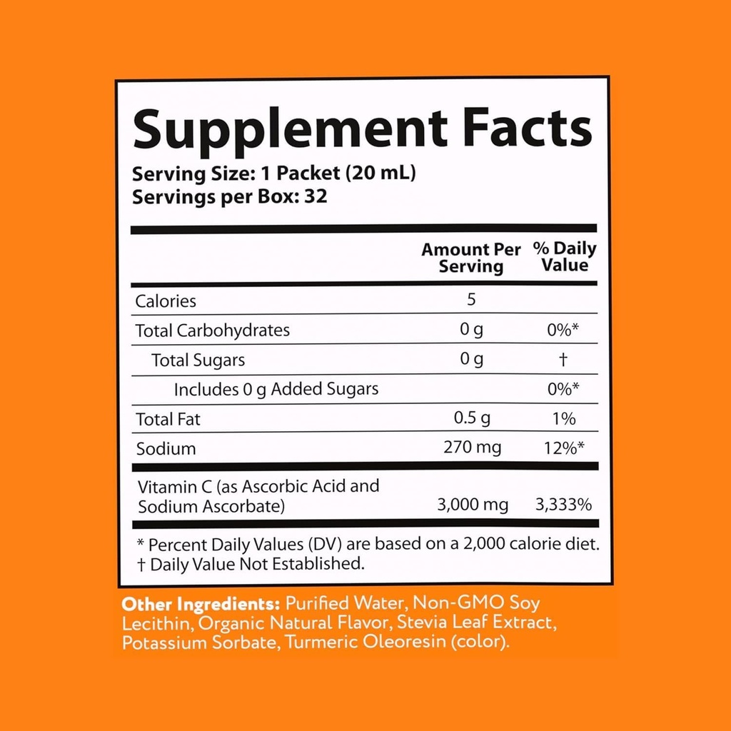 Aurora Nutrascience Mega-Liposomal Vitamin C, 3000mg Vida Lifescience 32 oz Liqu