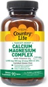Country Life Target-Mins Μαγνήσιο ασβεστίου με βιταμίνη D-Complex, 1000mg/500mg/10mcg, 90 δισκία, Certified Gluten Free, Certified Vegetarian