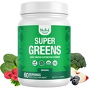 Φωλιασμένα φυσικά Super Greens Daily Superfood Powder - Certified USDA Organic Green Powder w/20+ Whole Foods, Spirulina Powder, Wheat & Barley Grass - Probiotics, Fiber & Enzymes - Original Flavor, 60