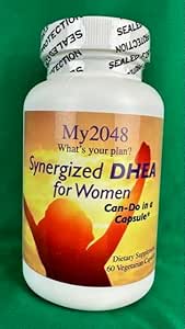DHEA for Women Synergized in Vegetarian Capsules, 60 Count, Hormonal Balance, Includes 15 mg DHEA, 50 mg Alpha-Lipoic Acid, 50mg Chaste Tree Berry and 75 mg DIM Diindolylmethane
