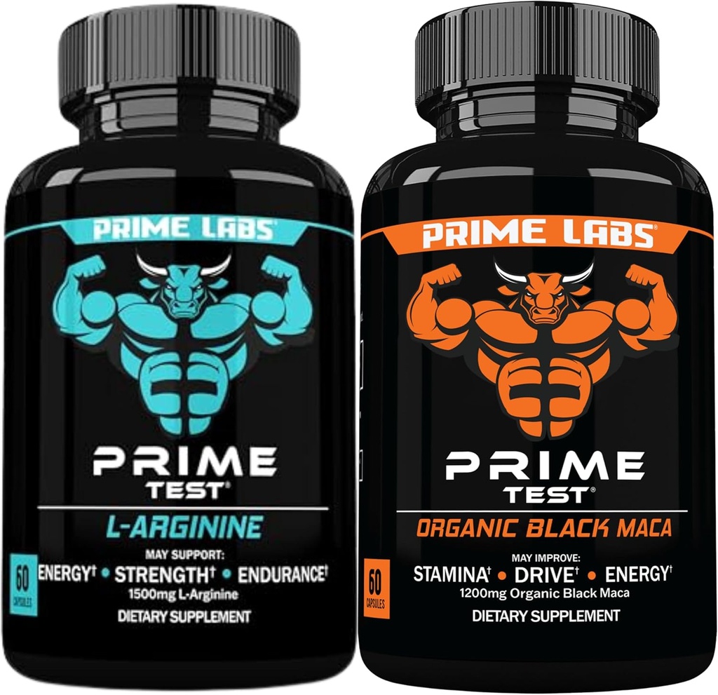 Prime Labs L Arginine (60 ct) + Βιολογικές Κάψουλες Μαύρου Μακά (60 ct)