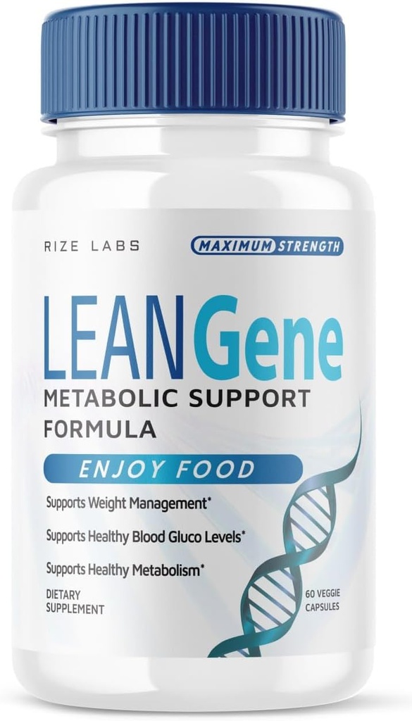 rize labs Lean Gene Supplement, Μεταβολική Φόρμουλα Υποστήριξης για Σύνθετη Απώλεια Βάρος, Κάψουλες Μέγιστης Δύναμης, Όλα-Φυσικά Χάπια (60 Κάψουλες)