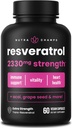 NutraChamps Resveratrol Supplement, Extra Strength Formula for Healthy Aging, Immune Support, 60 Vegan Capsules with Trans-Resveratrol, Green Tea Leaf, Acai Berry & Grape Seed Extract