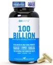 GOBIOTIX 100 δισεκατομμύρια - Digestive Enzymes συμπλήρωμα - Προβιοτικά πολυβιταμίνη - Prebiotic Fiber Blend - 100 δισεκατομμύρια CFU - Βιολογικά Φρούτα και Πράσινα Blend - Vegan, Μη ΓΤΟ - 30 κάψουλες
