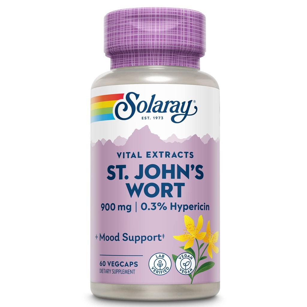 SOLARAY St. Johns Wort Aerial Extract 450mg Two Daily 