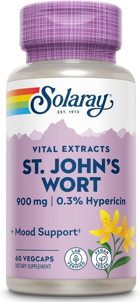 SOLARAY St. Johns Wort Aerial Extract 450mg Two Daily 