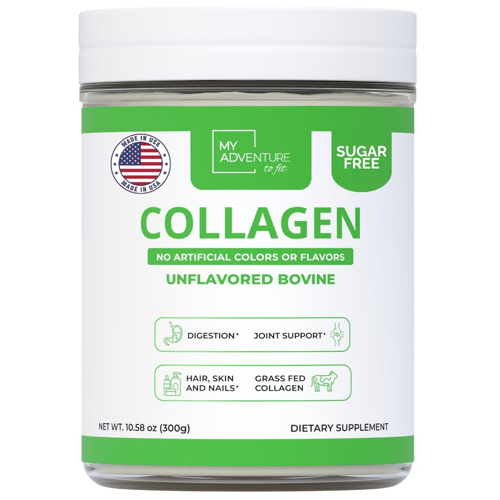 My Adventure to Fit Hydrolyzed Collagen for Women - Grass Fed Collagen Powder for Muscle Growth & Collagen Protein Powder - Keto Collagen Powder for Joints & Gut Health - Χωρίς γεύση Βοοειδή 300g