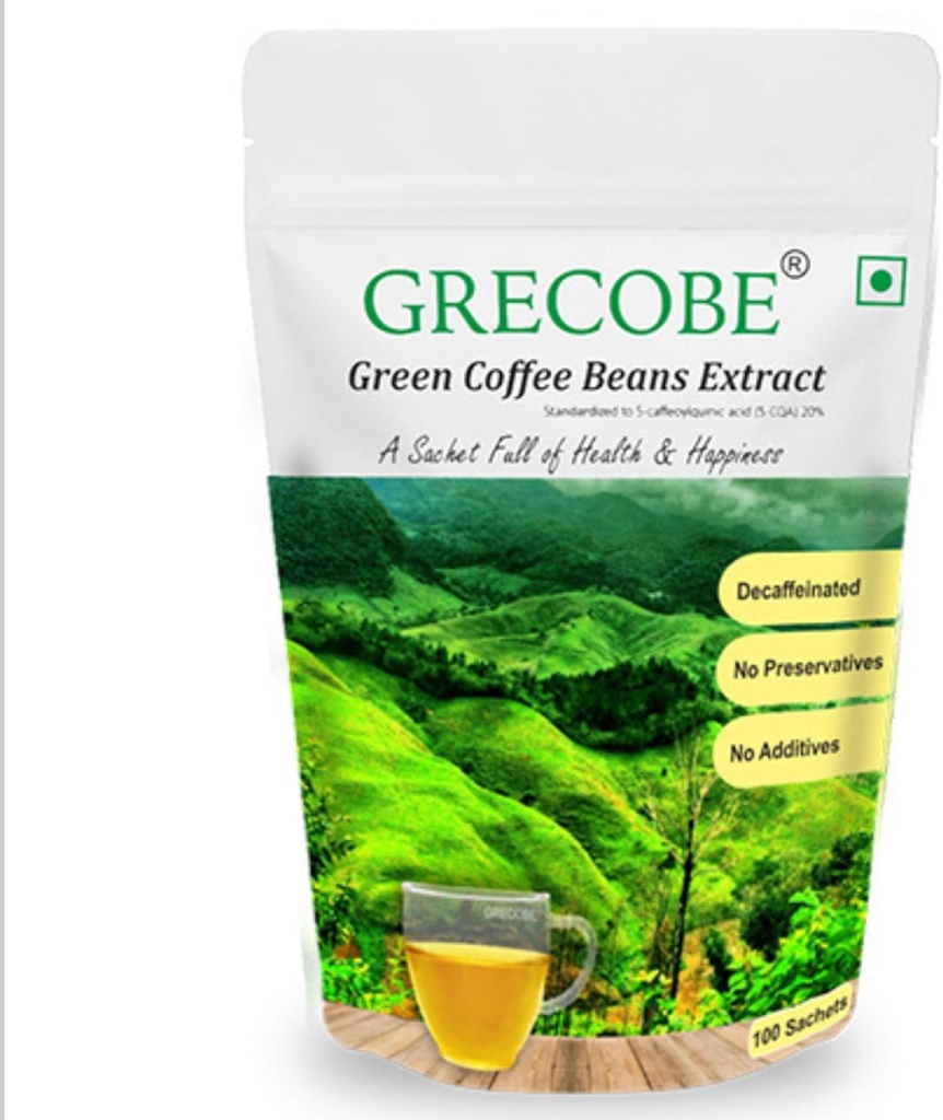 100% Pure Green Coffee Beans Extract με 50% χλωρογονικά οξέα, Δεκαφεϊνωμένα, αντιοξειδωτικά 