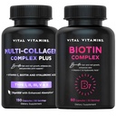 Vital Vitamins Multi Collagen Plus Χάπια + Biotin Complex Χάπια