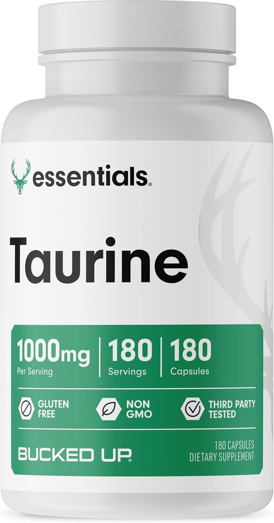 Bucked Up Taurine (1000 MG), Essentials (180 Μερίδες, 180 Κάψουλες)