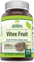 Herbal Secrets Vitex Fruit 400 mg 250 Veggie Capsules Supplement 