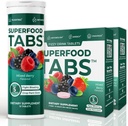 Superfood Tabs Superfoods Company Detox Cleanse Drink - Συμπλήρωμα διατροφής για γυναίκες και άνδρες - Υποστήριξη Υγιεινού Βάρος, Επιπεφυκτικού Υγιεινής, Λαχανικά & Ανακουφίζει - Μικτή Γεύση Berry [60 Tablets]