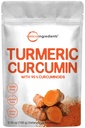 Turmeric Extract 95% Κουρκουμινοειδή (Natural Turmeric Extract and Turmeric Supplements), 100 γραμμάρια, πλούσια σε αντιοξειδωτικά για κοινή & ανοσοποιητική υποστήριξη, χωρίς ΓΤΟ, Vegan Friendly, India Origin