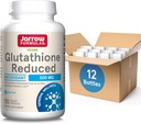 Jarow Formulas Glutathione Μειωμένη 500 mg- 120 κάψουλες Veggie- Ενδοκυτταρικά συμπληρώματα αντιοξειδωτικής- ποιότητας γλουταθειόνης- Υποστηρίζει Ανακύκλωση των βιταμινών C & E- Non-GMO- Gluten Free- Vegan, 12 συσκευασίες