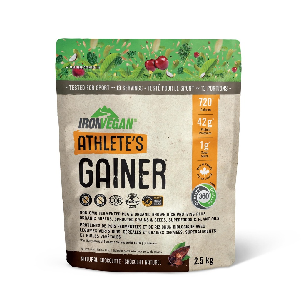 Ironvegan Gainer Chocolate Protein Powder, 2500 GR