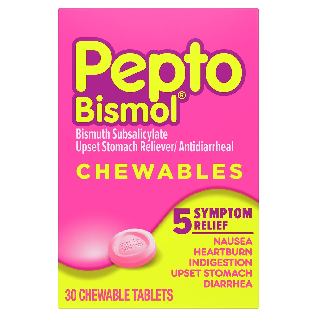 Pepto Bismol Pepto- Bismol Μασώμενα δισκία, 30 ct,