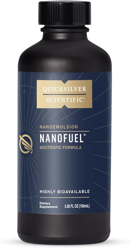 Quicksilver Scientific NanoFuel - Ενεργειακή Υποστήριξη - Nootropic Formula Σχεδιασμένο για να υποστηρίξει Focus + Παραγωγικότητα (3.38oz / 100ml)
