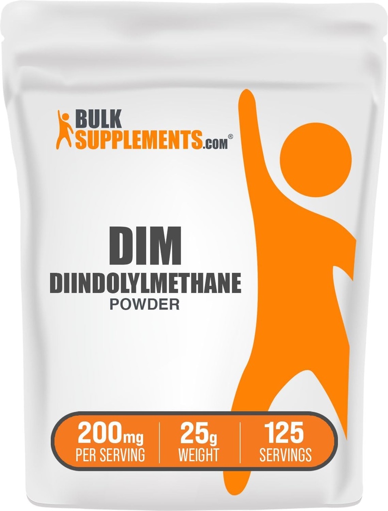 BulkSupplements.com DIM Powder - Diindolylmethane Powder, DIM Supplement for Men & Women - Χωρίς γεύση και γλουτένη, 200mg ανά σερβίρισμα, 25g (0,88 oz) (πακέτο του 1)