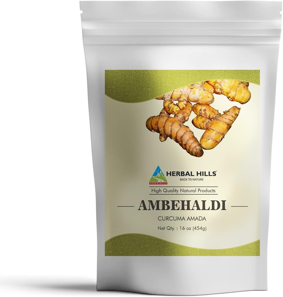 HERBAL HILLS Ambehaldi Σκόνη κουρκουμάς/Amba Haldi/Curcuma Amada/Curcuma Longa/Turmeric Curcumin 