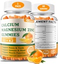(2 Pack) Ασβέστιο Μαγνήσιο Ψευδάργυρος Gummies με βιταμίνη D3 & K2 - Ζάχαρη Χωρίς Ασβέστιο Gummies για γυναίκες και άνδρες - Οστέινο & Ανοσοποιητικό Υποστήριξη - Μη ΓΤΟ, Χωρίς Γλουτένη, Πορτοκαλί Γεύση - 120 Count