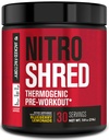 Jacked Factory NITROSURGE Shred Pre Workout Supplement - Ενεργειακός ενισχυτής, στιγμιαία κέρδη δύναμης, Sharp Focus, Ισχυρές αντλίες - Nitric Oxide Booster & PreWorkout Powder - 30Sv, Λεμονάδα βατόμουρο