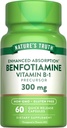 Nature's Truth Benfotiamine | 300mg | 60 Count | Non-GMO and Gluten Free Supplement | Vitamin B1 Precursor
