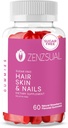 ZENZSUAL Μαλλιά, δέρμα και νύχια Gummies – Πολυβιταμίνη με βιοτίνη, βιταμίνη C, B12 και ψευδάργυρο – Vegan συμπλήρωμα και ζάχαρη χωρίς (60 Gummies)
